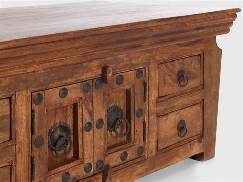 Duraster Torpedo Sheesham Wood Coffee Table with Storage | Duraster