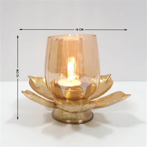 Buy Corsica Metal Lotus Votive Holder from Corsica by Home Centre at ...