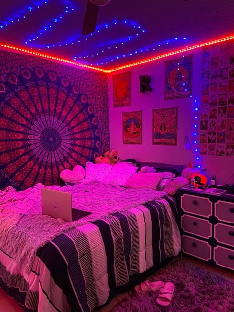 aesthetic bedroom ideas led lights