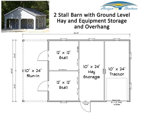 1 Stall Horse Barn Plans