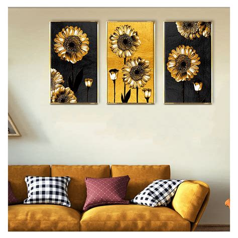 Transform Your Space with Luxury Yellow Sunflower Canvas Painting ...
