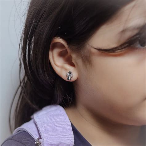 925 Silver Angel Wing Baby Studs | Tassya Silver – tassyasilver.com