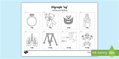 Digraph 'ng' Activity Sheet (teacher made) - Twinkl