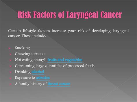 PPT - Laryngeal Cancer: Symptoms, causes, diagnosis and treatment. PowerPoint Presentation - ID ...