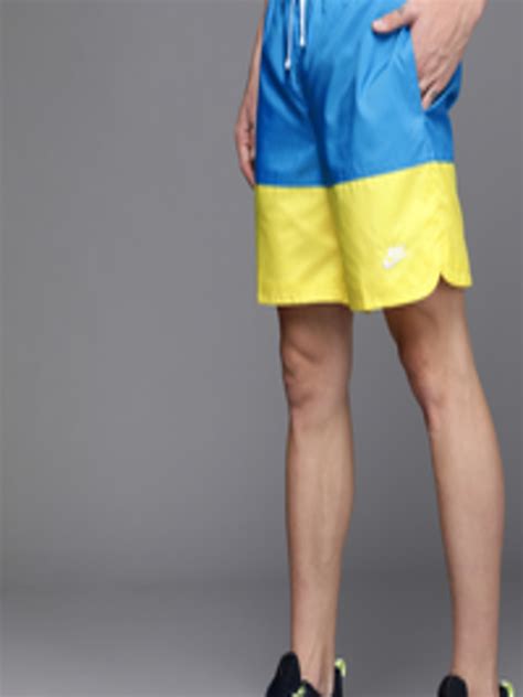 Buy Nike Men Yellow & Blue Colourblocked SPE WVN FLOW LONG Sports ...