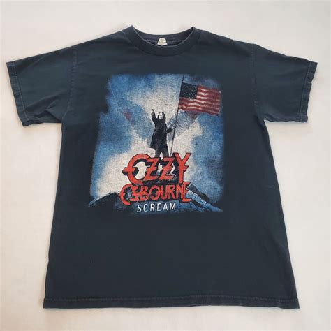 Ozzy Osbourne SCREAM Tour Band T-Shirt 2011 Mens Slash Concert Black ...
