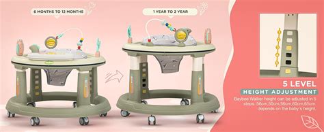 Buy Baybee Melody Baby Walker for Kids with 5-Level Height Adjustment ...