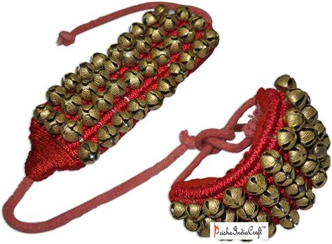 Prisha India Craft Kathak Four Line Big Bells 16 No. | Ubuy India