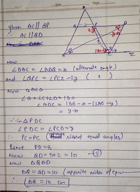 In a triangle ABC BD is internal angle bisector of angle B and CD is ...