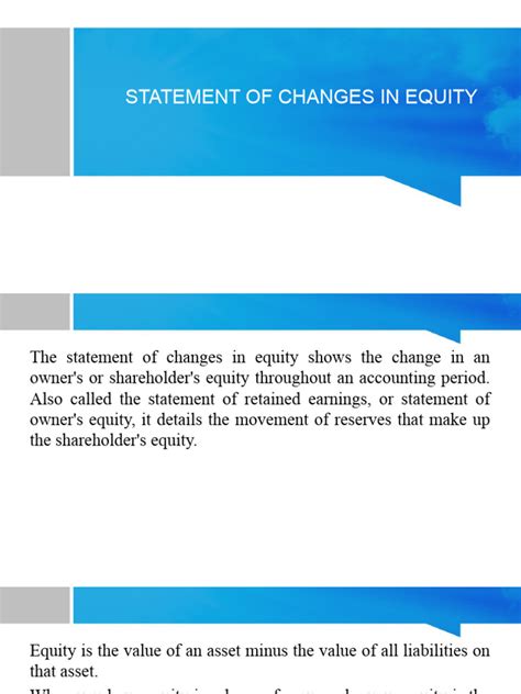 Image result for Equity Changes Explained