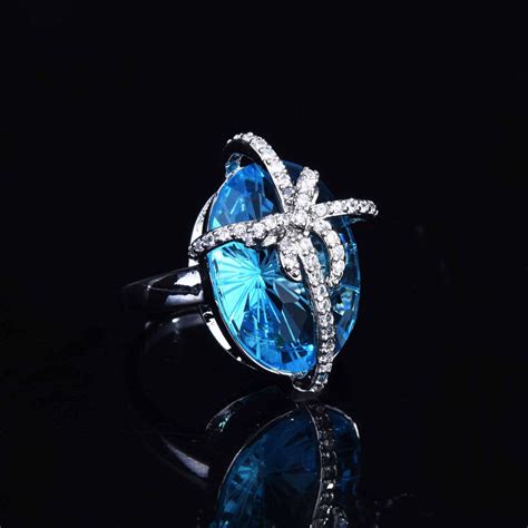 Designs & You Blue Silver Plated American Diamond Studded Anti Tarnish ...