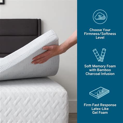 Buy Lucid 3 Inch Dual Sided Mattress Topper Full – Memory Foam Topper ...