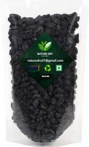 NATURE DRY Seedless Black Raisins - 500gm, Dried Kishmish Without Seeds ...
