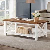 Image result for Two Tone Farmhouse Coffee Table