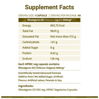 Sri Sri Tattva Supasupp Wheat Germ Oil Vit E Capsule 60 - Uses, Side ...