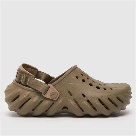 Crocs Khaki Echo Clog Sandals - ShoeFreak