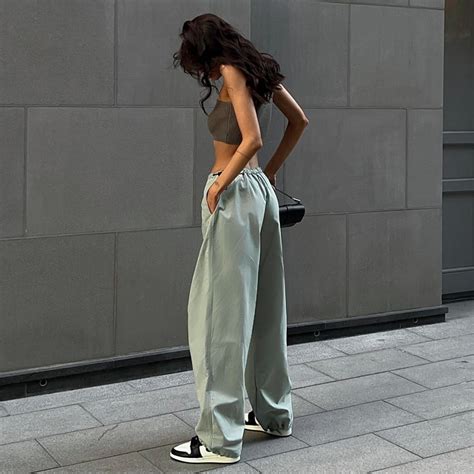 Solid Parachute Relaxed Trousers - Color Theory