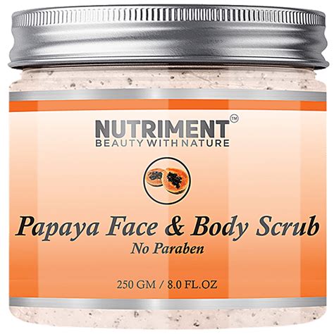 Buy Nutriment Papaya Face & Body Scrub - Organic, Paraben Free, For All ...