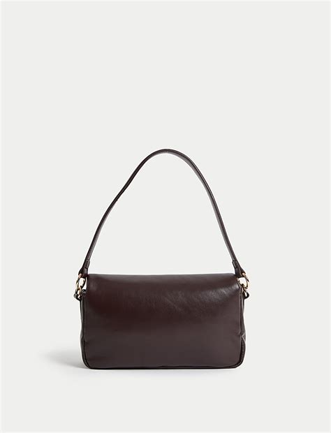 Buy Faux Leather Puffy Baguette Bag at Marks & Spencer