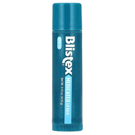 Buy Blistex Medicated Lip Balm, SPF 15, .15 Oz, Black Online at Low ...
