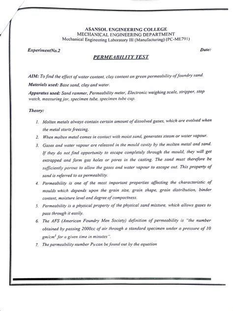 Image result for Permeability Test Methods