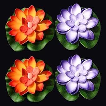 Buy Water Sensor Floating Smokeless Candles & Lotus Flowers Sensor Led ...