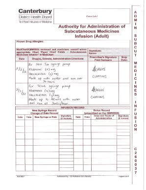 Fillable Online Sample Subcut Infusion Prescription Form Fax Email ...