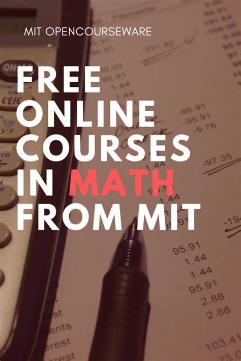 MIT Math Courses 的图像结果