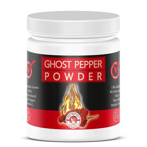 Smoked, Ghost Chili Pepper Powder (Bhut Jolokia) - 454 gm, 100% PURE ...