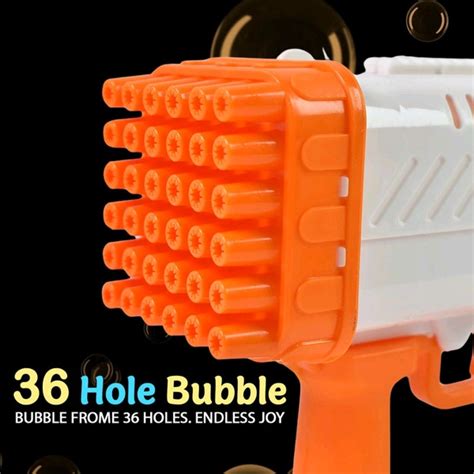36 Holes Big Rechargeable Powerful Machine Bubble Gun Toys for Kids ...