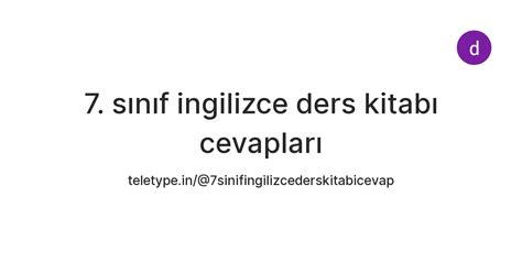 7. sınıf ingilizce ders kitabı cevapları — Teletype