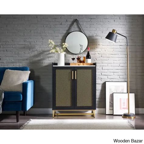 Prestridge Server Mesh Home Bar - Wooden Bazar
