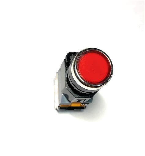 Bvm 22 mm LA38 Push Button Switch with Red Light 24 VDC/AC support (10 ...