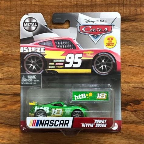 Buy Disney Pixar Cars NASCAR #18 Rowdy Revvin' Busch 2022 Metal Series ...