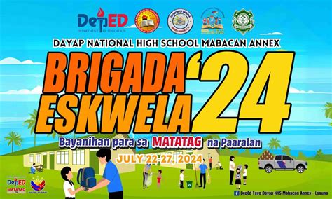 Brigada Eskwela 2024: Bayanihan Para Sa Matatag na Paaralan!, Dayap ...