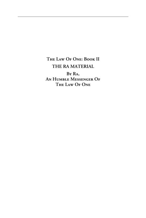 (Law of One Bk. 2) Ra - The Law of One_ Book II-Whitford Press (1982)