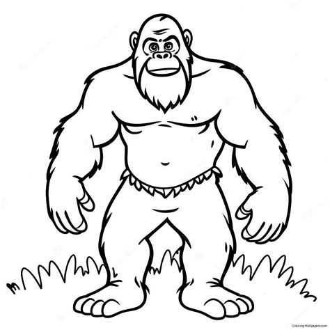 Bigfoot Coloring Page (8430-6702)