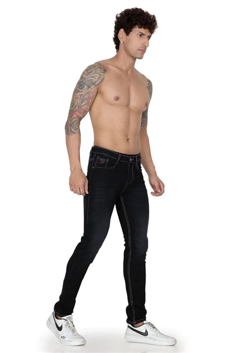 Men’s Black Straight Fit Denim Jeans - Classic Non-Stretch | LP ...