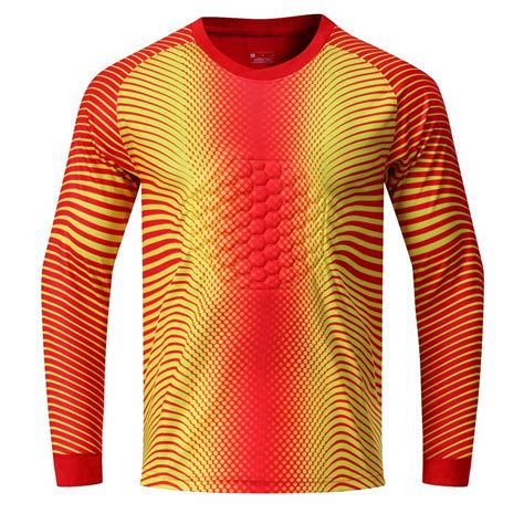 RUNQHUI Kids Boys Soccer Goalkeeper Shirt Soccer Jersey Long Sleeve ...