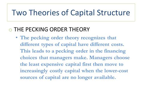 Capital Structure Theory - India Dictionary