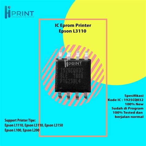 Jual IC Eprom Printer Epson L3110, IC Eeprom Epson L3110 Resette L3110 ...