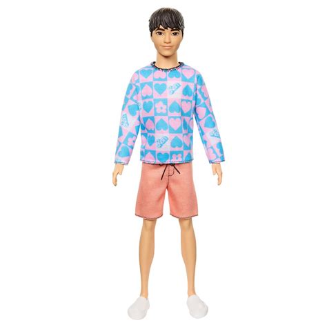 Barbie Fashionistas Ken Doll #219 with Slender Body Wearing a Removable ...