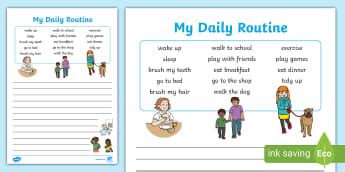 Daily Routine Primary Resources - Twinkl