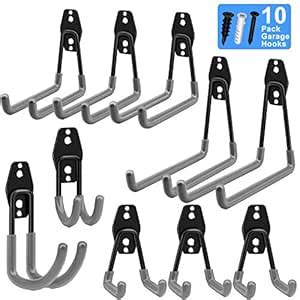 Buy Garage Hooks, Inteli-topia Steel Garage Storage Hooks Utility ...