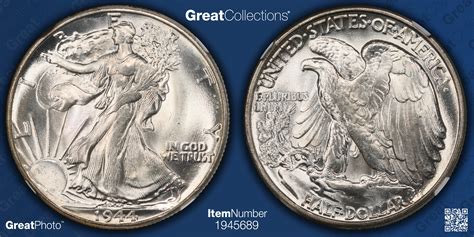 1944 Walking Liberty Half Dollar NGC MS-65 (Item 1945689 ...