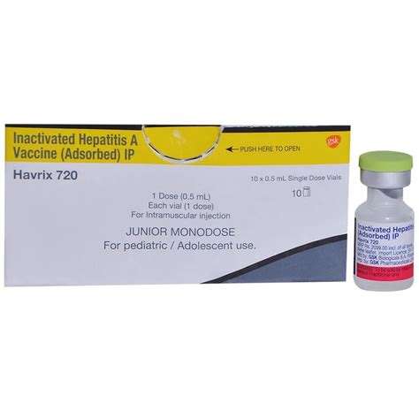 Buy Havrix 720 Junior Monodose Vaccine online | Uses, Side Effects ...