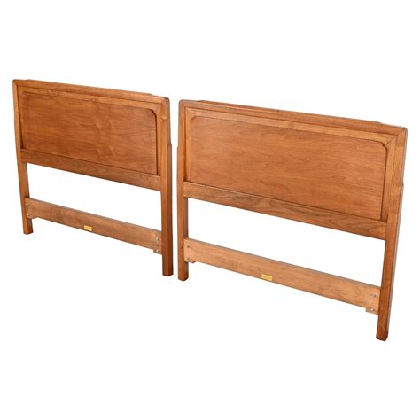 Sligh Mid Century Modern Mahogany Modernist Single Twin Bed Headboards ...