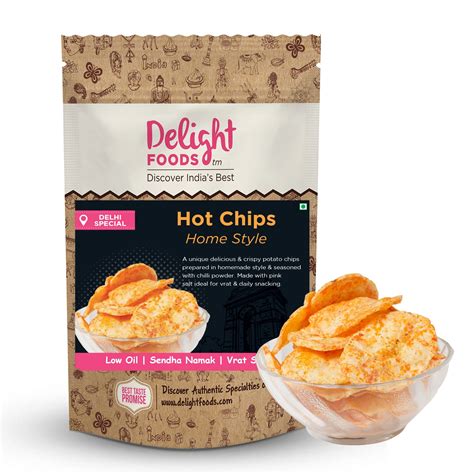 Delight Foods Chilli Potato Chips|Crispy Homemade Hot Chips|Namkeen ...