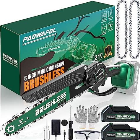 8 Inch Mini Chainsaw, 2023 Upgraded Battery Powered Chainsaw with ...