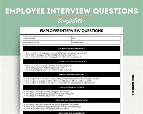 Interview Questions Template 的图像结果